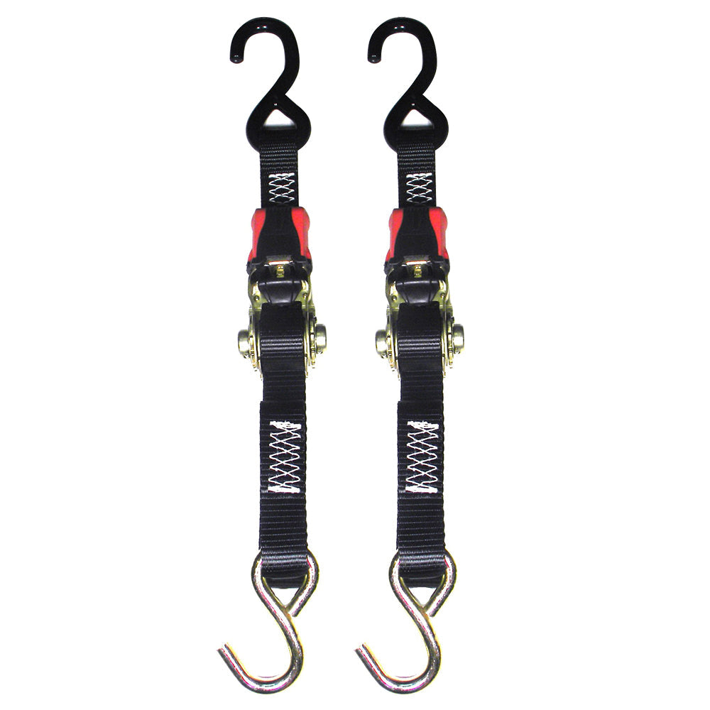 Rod Saver Rubber Ratchet Tie-Down - 1" x 4' - Pair