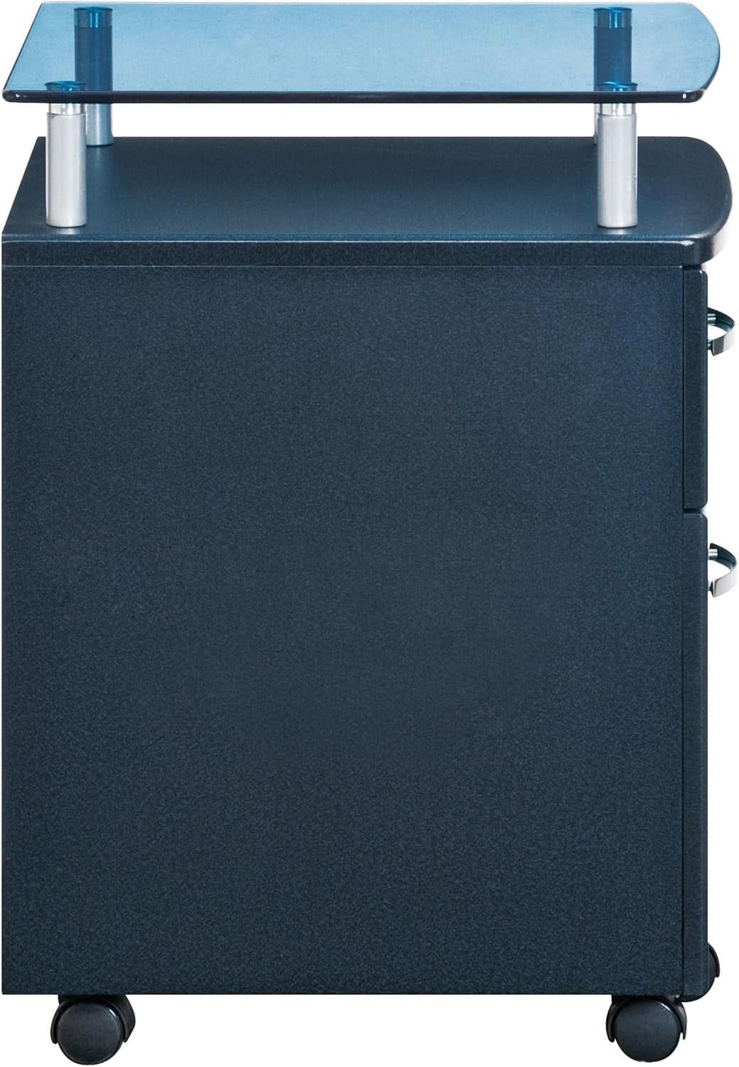 Rolling File Cabinet Graphite With Locking Top Drawer