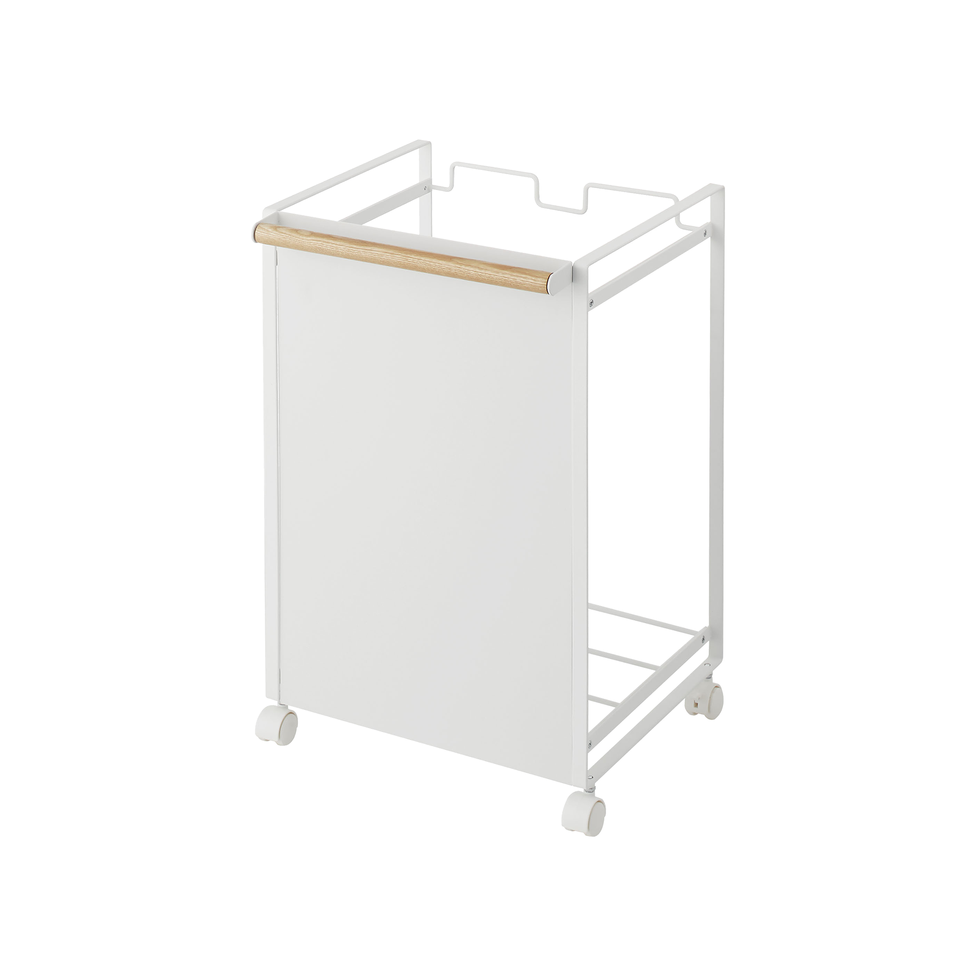 Rolling Trash Sorter - Steel + Wood