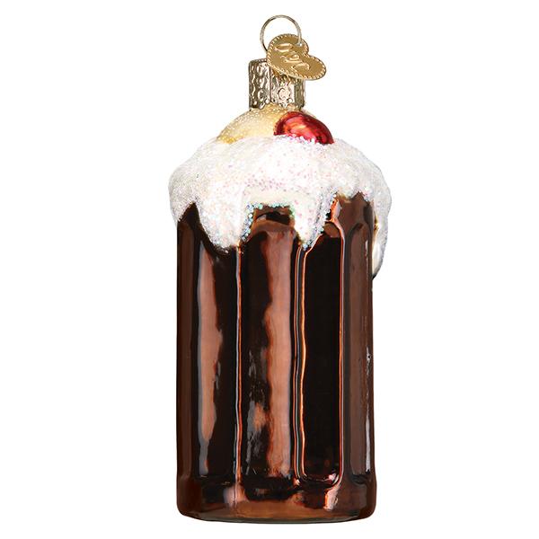 Rootbeer Float Glass Ornament
