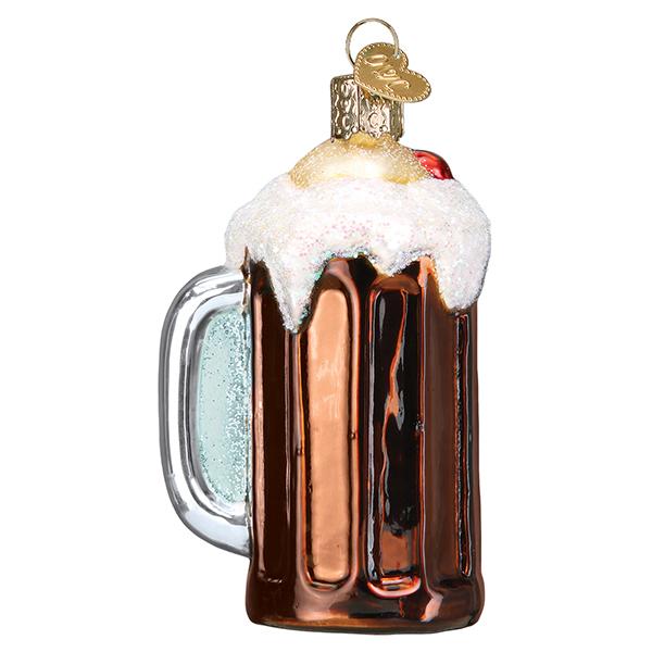 Rootbeer Float Glass Ornament