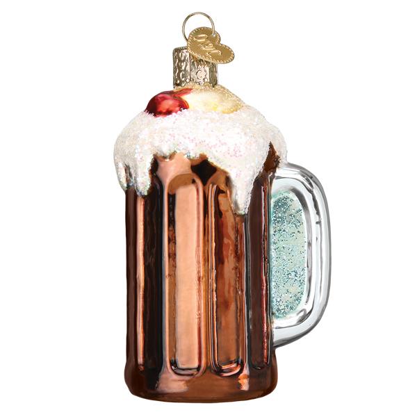 Rootbeer Float Glass Ornament
