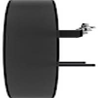 Round Rubber Wall Mirror 37 Inch Diameter With Protective Rubber Frame