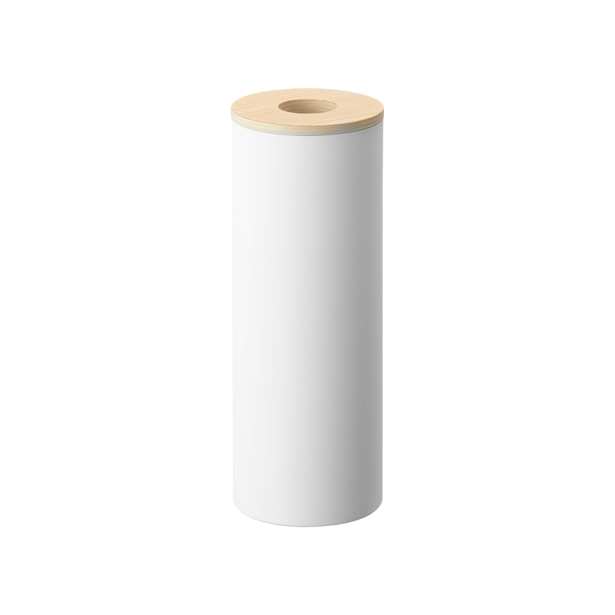 Round Tissue Case - Steel + Wood