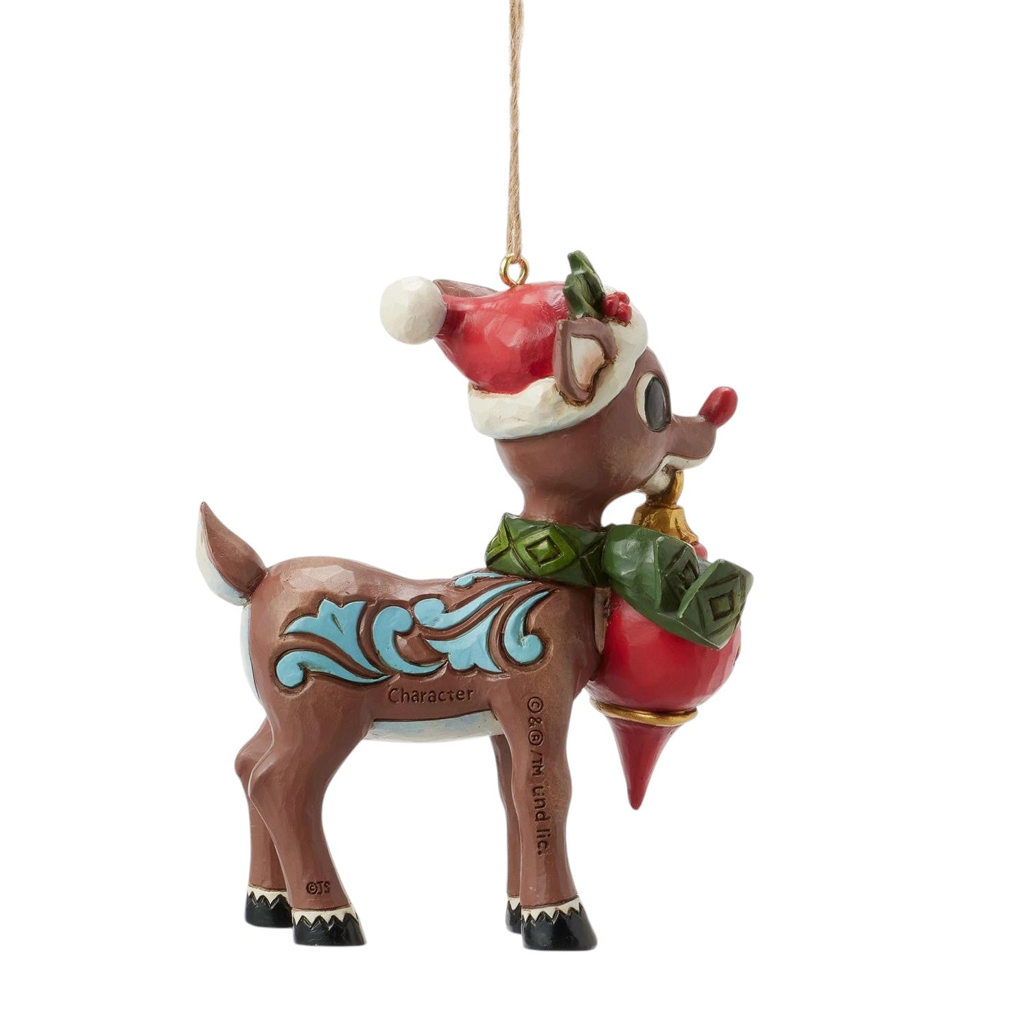 Rudolph with Oversized Ornament - Dated 2025