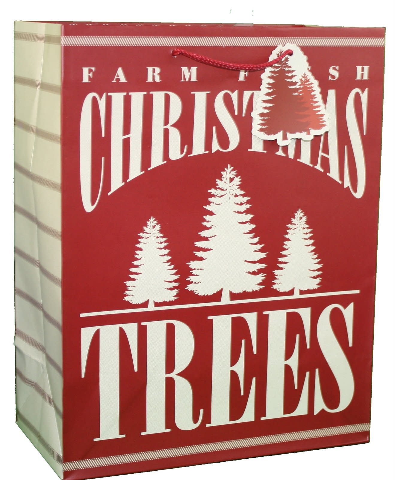 Rustic Christmas Gift Bag - Knit Sweater Large