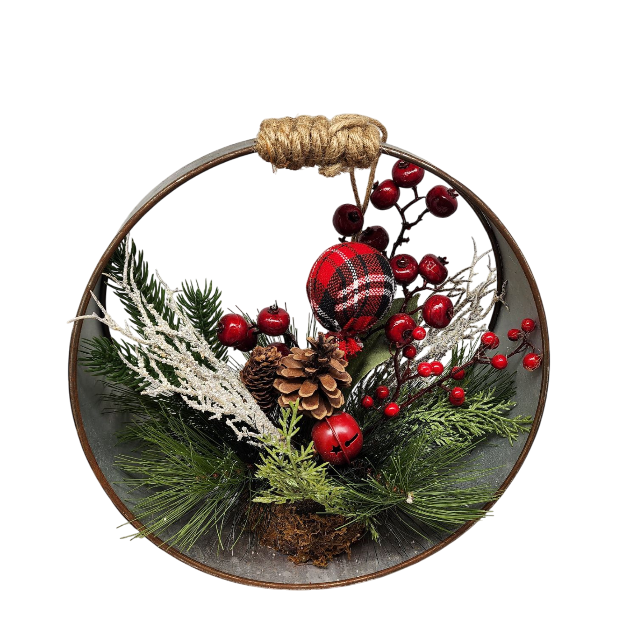 Rustic Holiday Charm Wreath