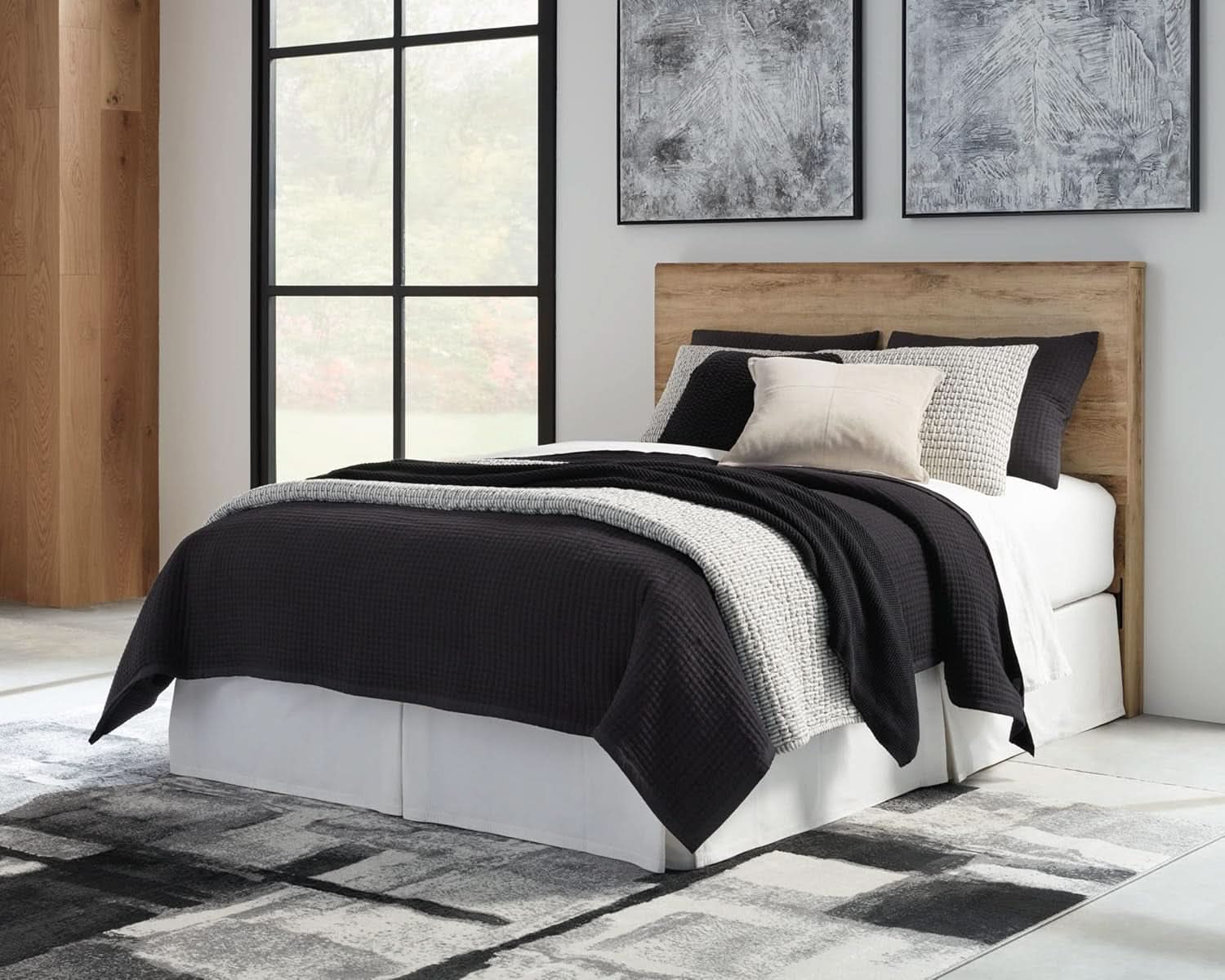 Rustic Queen Headboard Panel with Cozy Outdoor Vibes