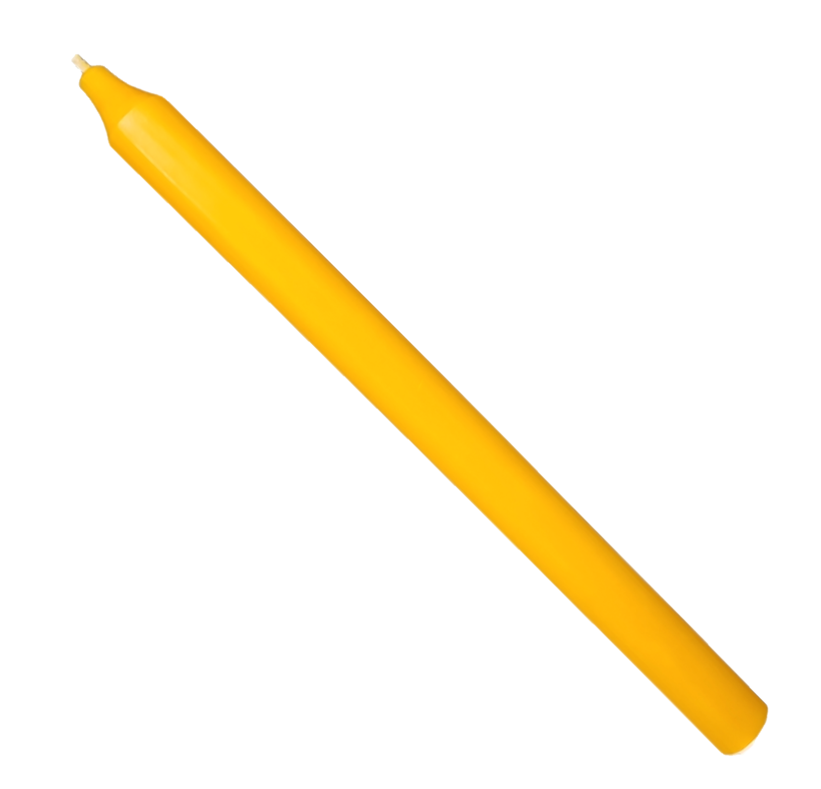 Rustic Taper Dinner Candle - 12 Inch Sun Yellow