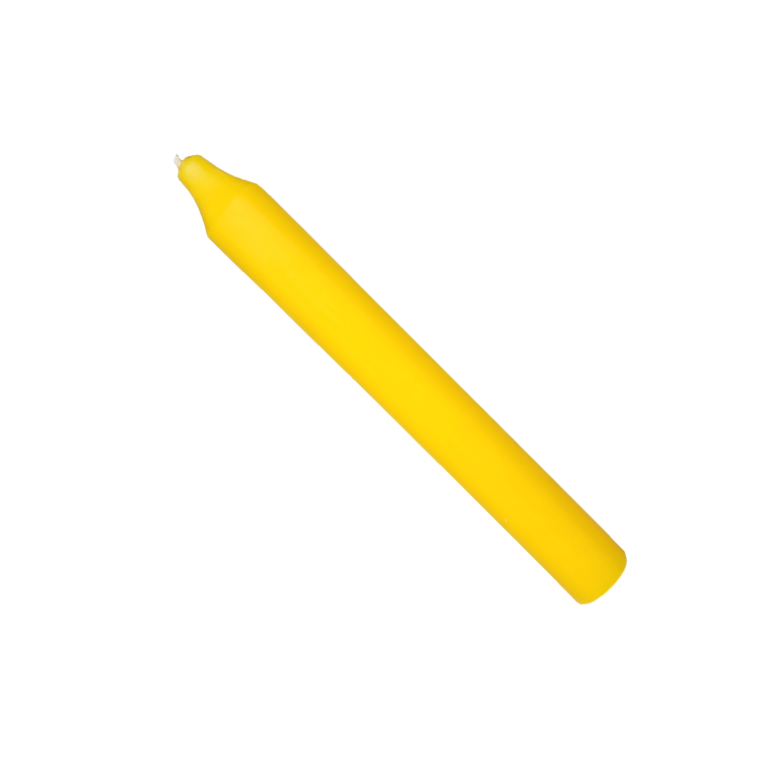 Rustic Taper Dinner Candle - 7 Inch Lemon Yellow