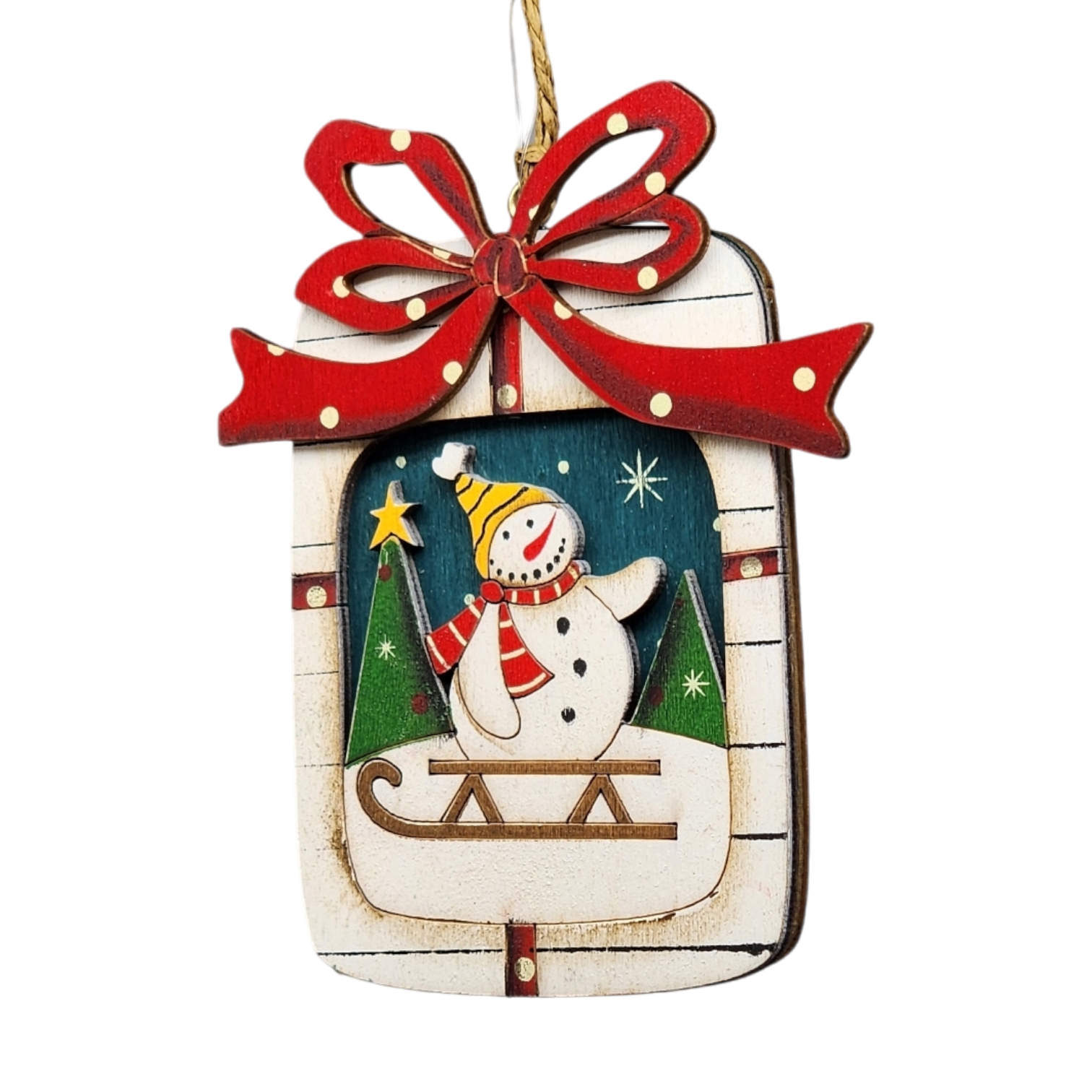 Rustic Wood Ornament -