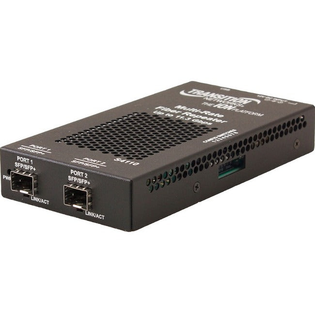 S4110-4848 Stand-Alone Fiber to Fiber Media Converter - 2-Port 10Gbps SFP+ | Transition Networks S4110-4848-NA