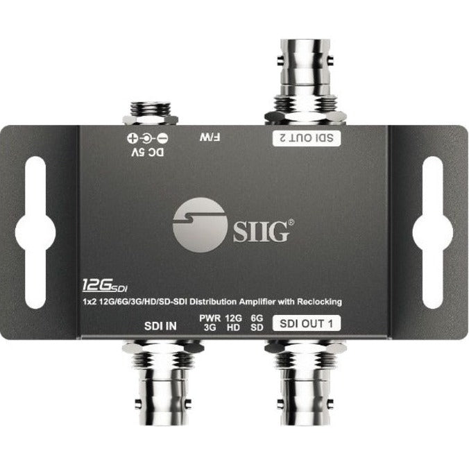 SIIG 1x2 12G SDI Distribution Amplifier - 70M CE-SD0F11-S1