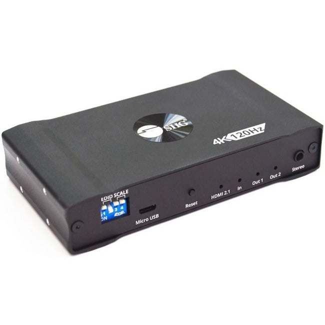 SIIG 1x2 4K120Hz HDMI Splitter with EDID & Audio Extractor CE-H27C11-S1
