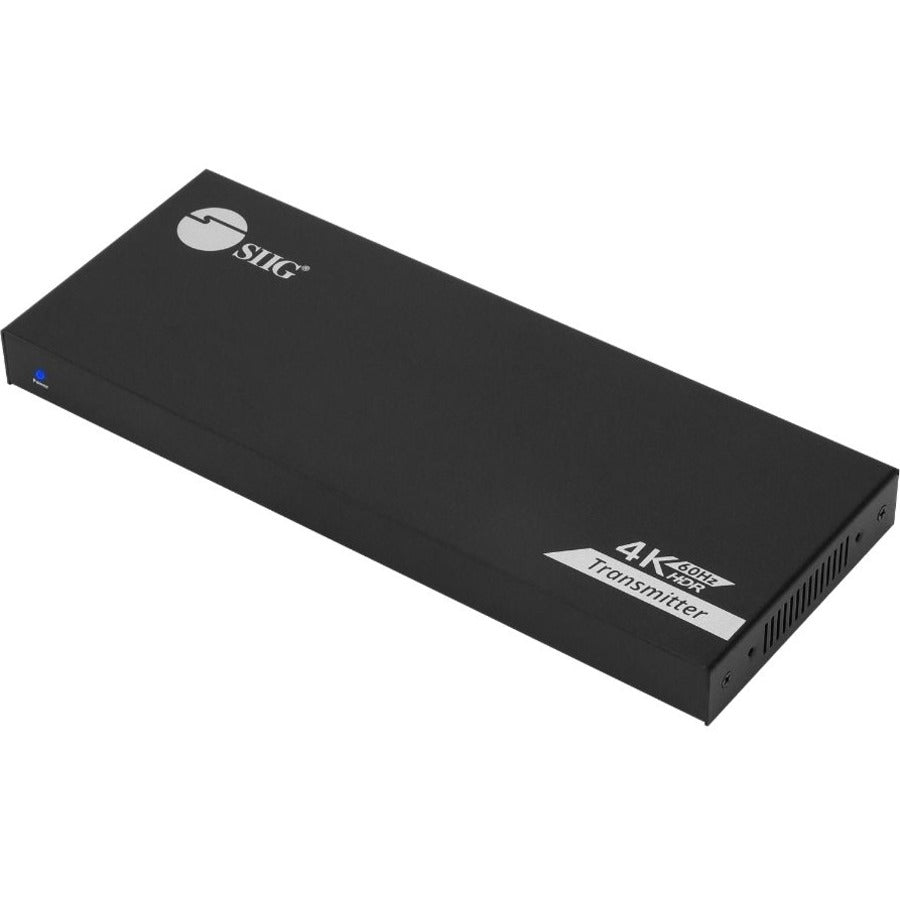 SIIG 1x2 4K60Hz HDMI Splitter Over Cat6 Extender with Loopout/IR/ARC & RS-232 - Up to 230ft (70m) - Near Zero Latency CE-H27911-S1