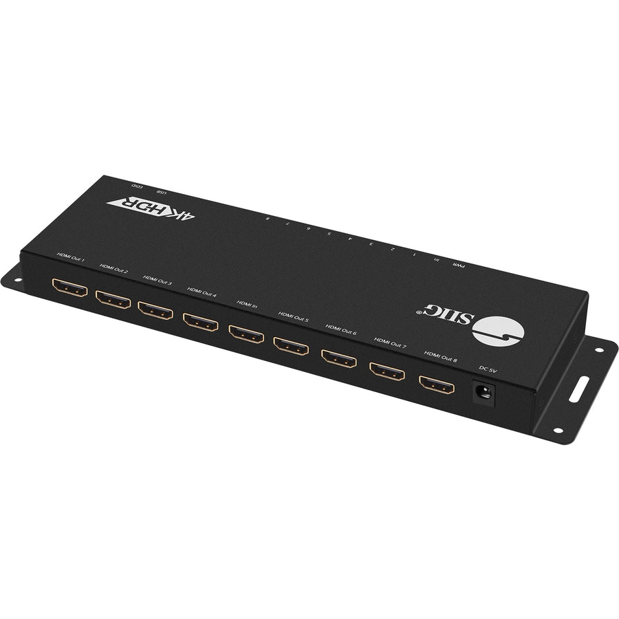 SIIG 1x8 HDMI 2.0 HDR Splitter Distribution Amplifier with EDID Management - 4Kx2K 60Hz CE-H23D11-S1