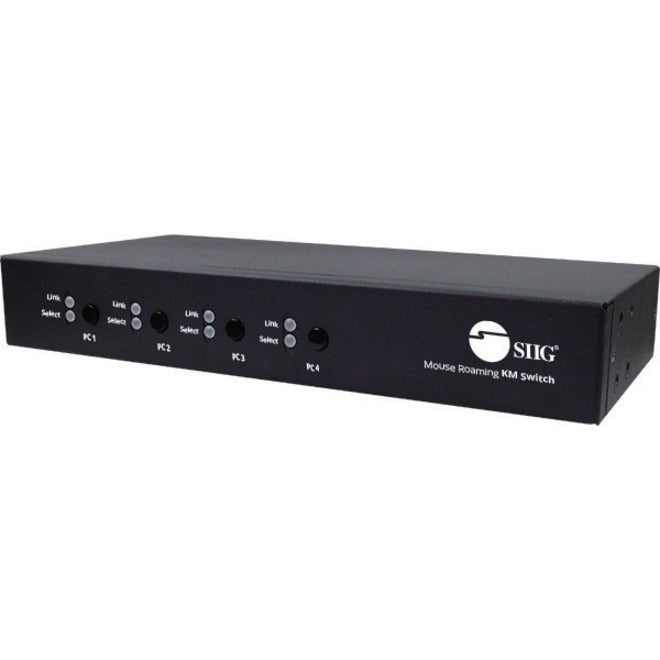 SIIG 4-Port Roaming KM Switch w/USB 2.0 Hub JU-SW4311-S1