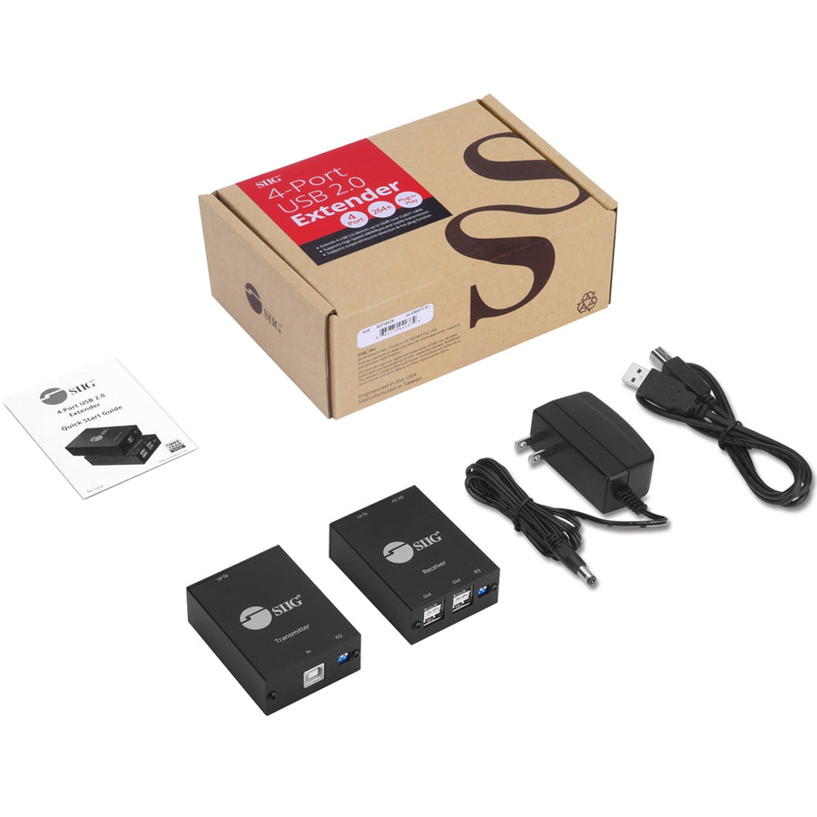 SIIG 4-Port USB 2.0 Extender JU-EX0311-S1