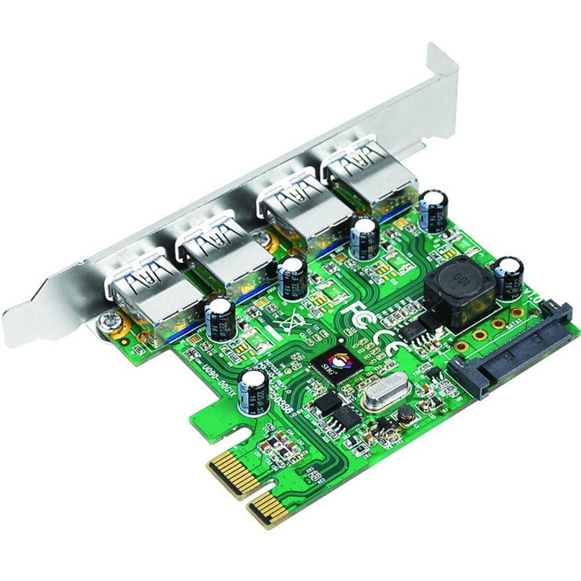 SIIG 4-Port USB 3.0 PCIe JU-P40412-S1