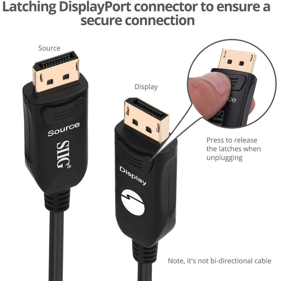 SIIG 4K DisplayPort 1.2 AOC Cable - 20M CB-DP2311-S1