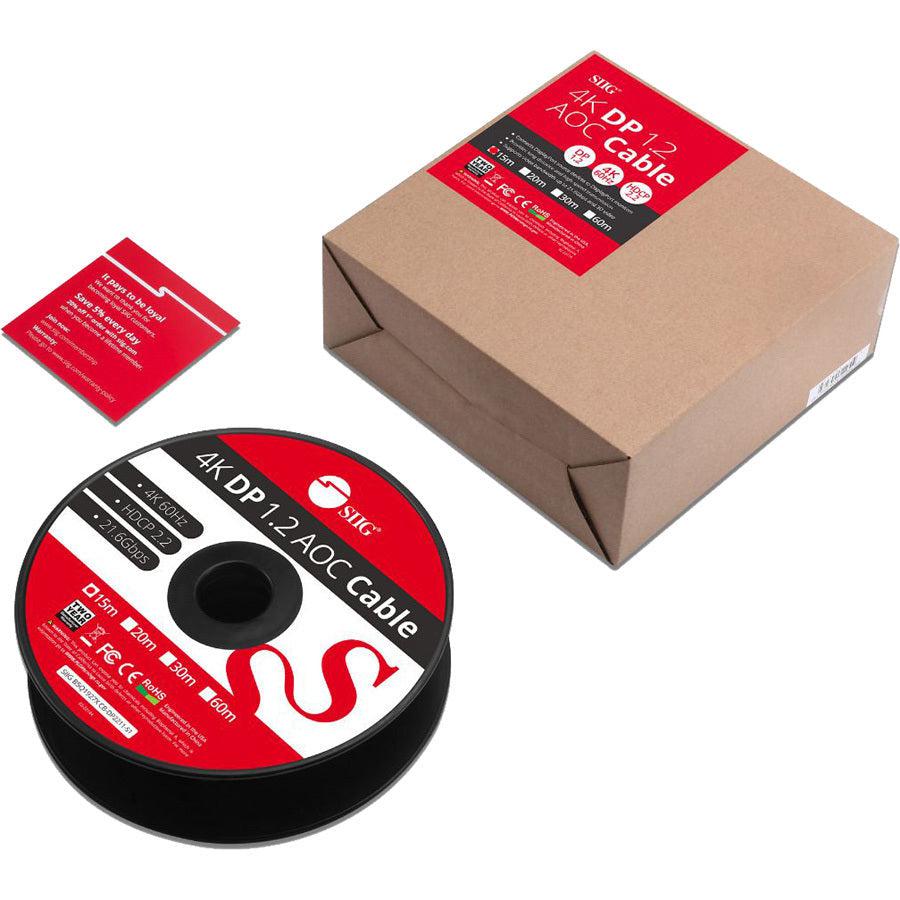 SIIG 4K DisplayPort 1.2 AOC Cable - 30M CB-DP2411-S1