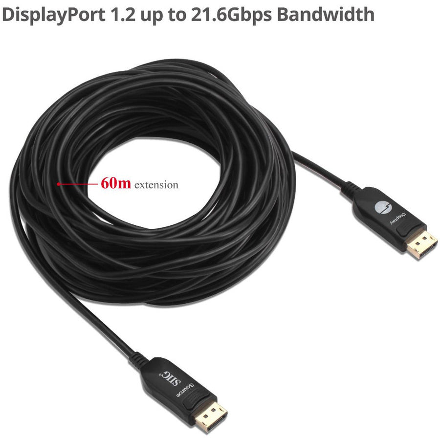 SIIG 4K DisplayPort 1.2 AOC Cable - 60M CB-DP2511-S1