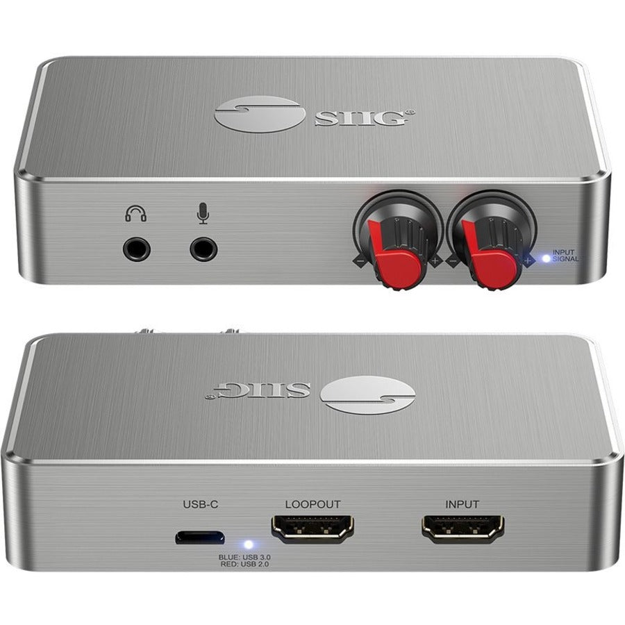 SIIG 4K HDMI Video Capture Box with Volume Control & Loopout CE-H27311-S1