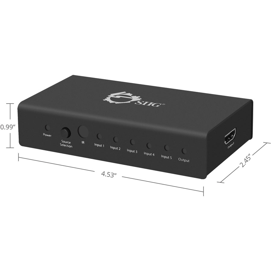SIIG 5x1 HDMI Switch 4K CE-H23012-S1