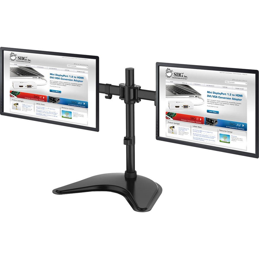 SIIG Articulated Freestanding Dual Monitor Desk Stand - 13-27"" CE-MT1U12-S1
