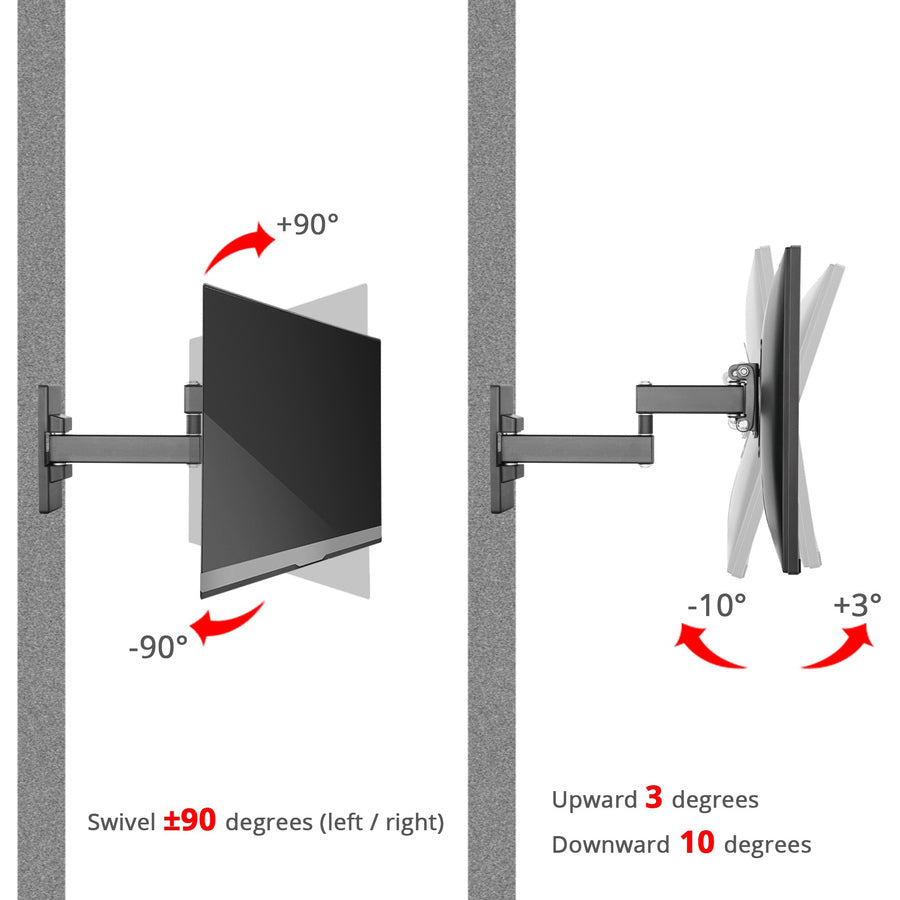 SIIG Articulating Full Motion LCD / TV Monitor Mount - 13 to 27"" CE-MT1B12-S2