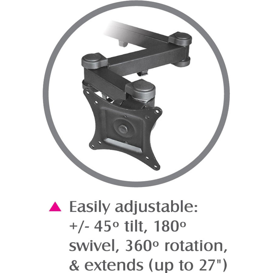 SIIG Articulating Quad Monitor Desk Mount - 13 to 27"" CE-MT0S12-S1