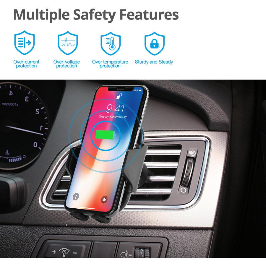 SIIG Auto-Clamping Wireless Car Charger Mount/Stand AC-PW1M11-S1