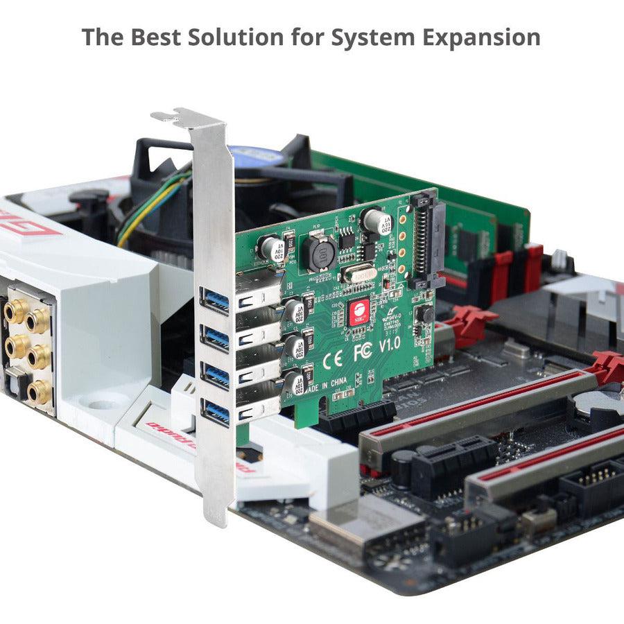 SIIG DP USB 3.0 4-Port PCIe Host Card JU-P40A11-S1