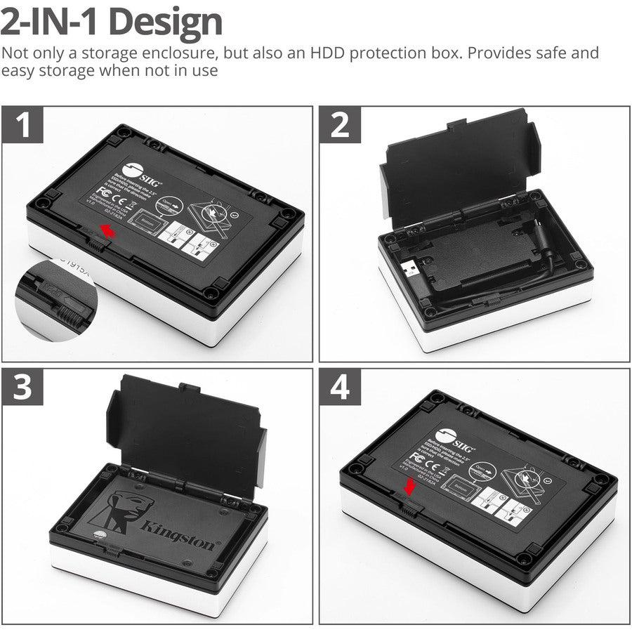 SIIG Drive Dock - USB 3.0 Host Interface - UASP Support External - Black JU-SA0V11-S1