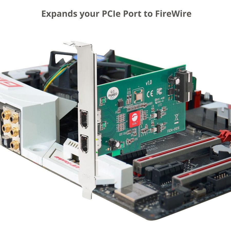 SIIG Dual Profile 2 Port FireWire PCIe NN-E20211-S1