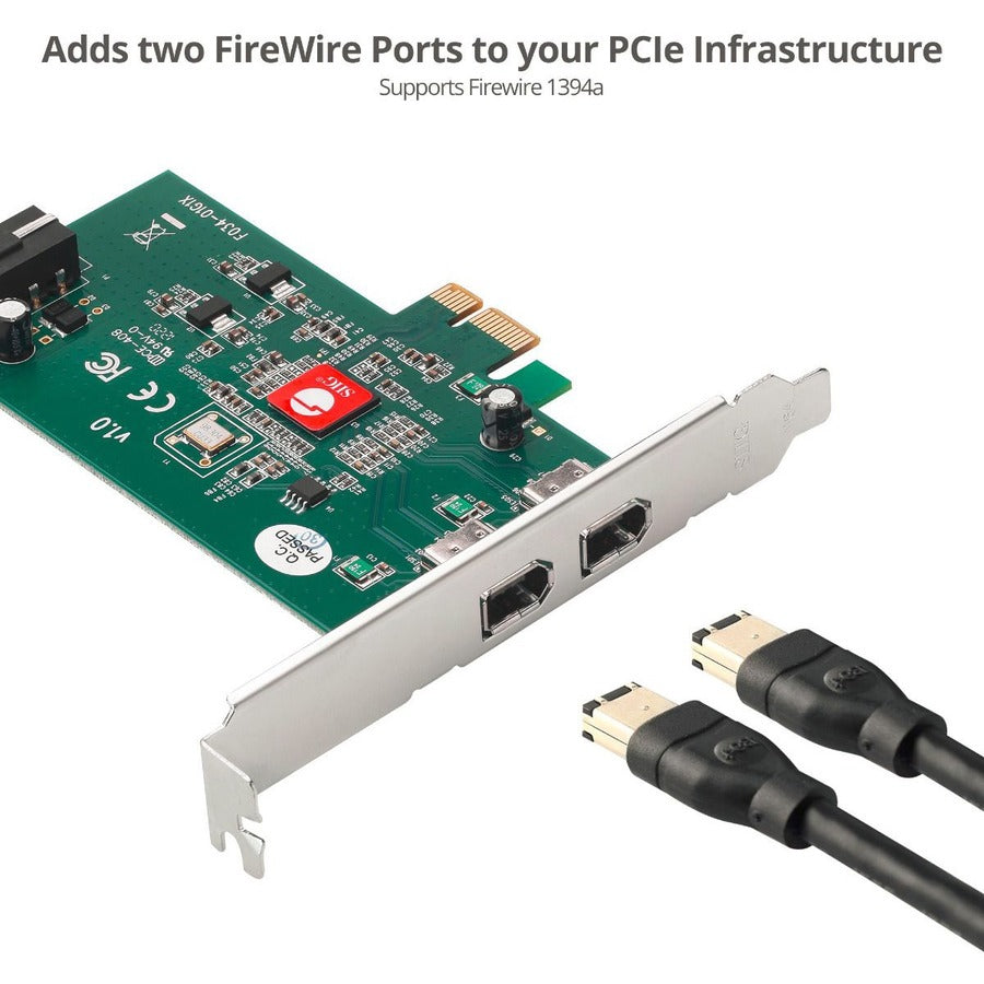 SIIG Dual Profile 2 Port FireWire PCIe NN-E20211-S1