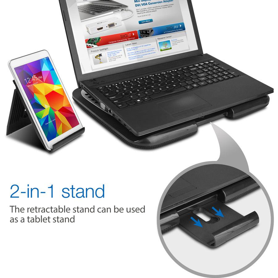SIIG Ergonomic Multi-Angle Tilted Laptop Cooling Pad CE-CP0011-S1