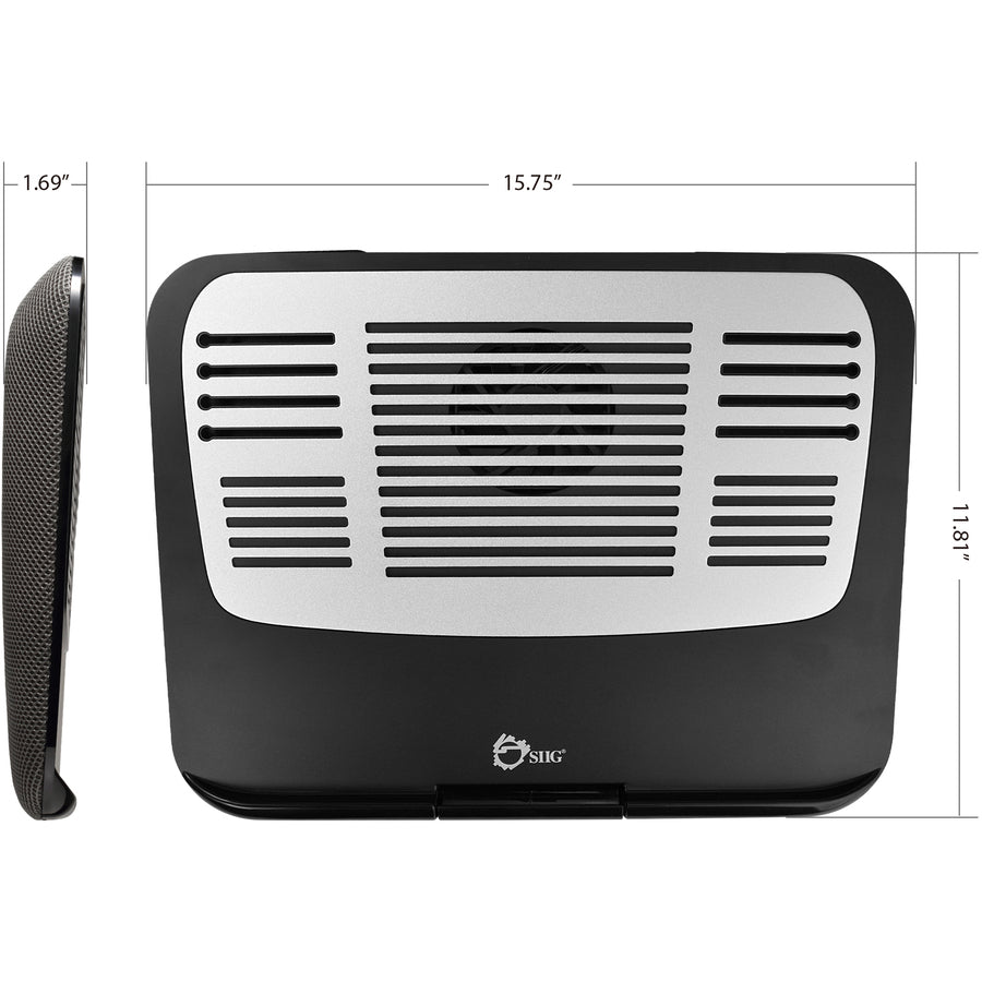 SIIG Ergonomic Multi-Angle Tilted Laptop Cooling Pad CE-CP0011-S1
