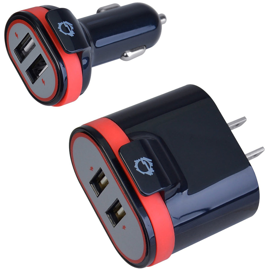 SIIG Fast Charging USB Wall Charger & Car Charger Bundle Pack - Black AC-PW1A12-S1