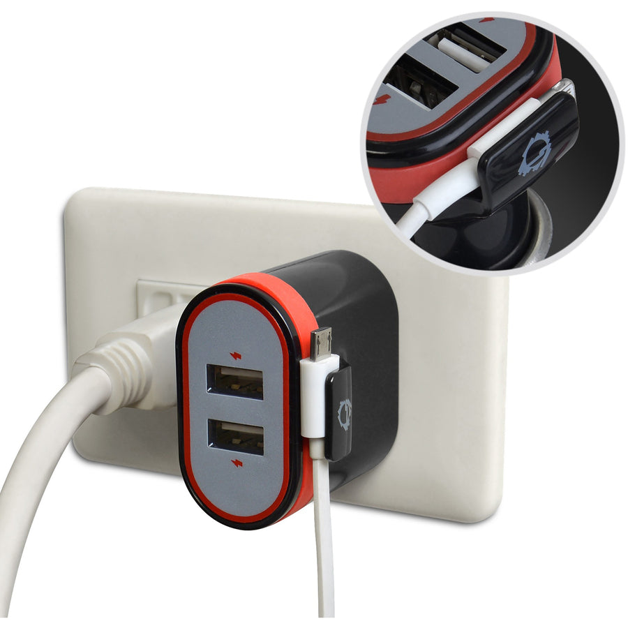 SIIG Fast Charging USB Wall Charger & Car Charger Bundle Pack - Black AC-PW1A12-S1