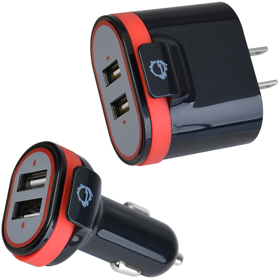SIIG Fast Charging USB Wall Charger & Car Charger Bundle Pack - Black AC-PW1A12-S1