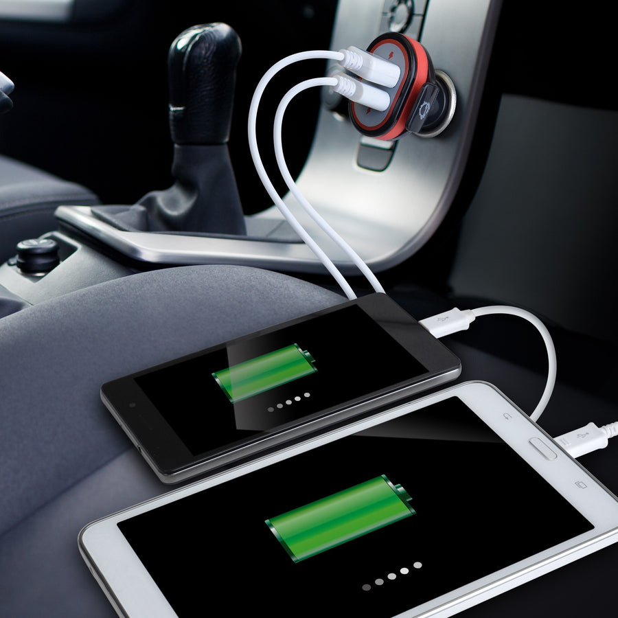 SIIG Fast Charging USB Wall Charger & Car Charger Bundle Pack - Black AC-PW1A12-S1