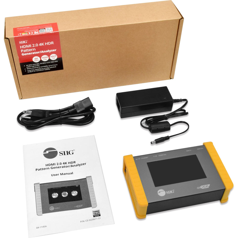 SIIG HDMI 2.0 4K HDR Pattern Generator / Analyzer CE-H23N11-S1