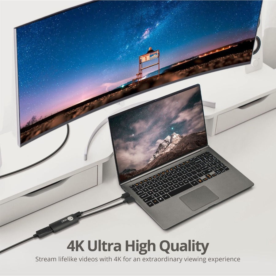 SIIG HDMI to DisplayPort 1.2 4K 60Hz Converter Adapter CB-H21811-S1