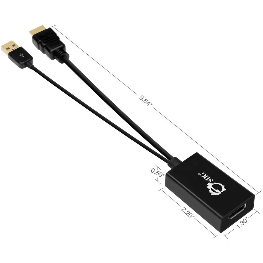 SIIG HDMI to DisplayPort 4K Ultra HD Converter CE-H22W11-S1