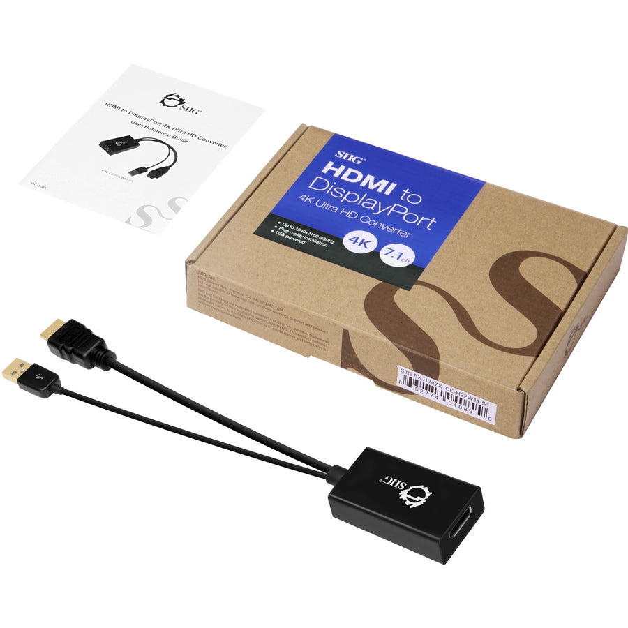 SIIG HDMI to DisplayPort 4K Ultra HD Converter CE-H22W11-S1