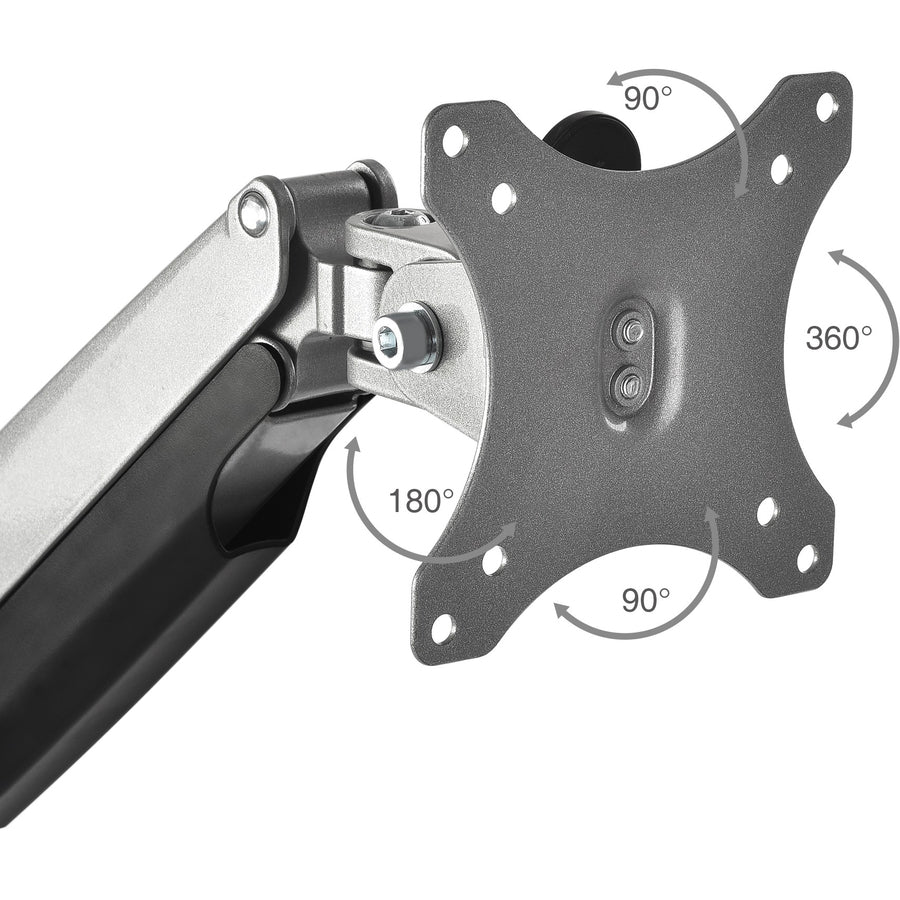 SIIG High Premium Aluminum Gas Spring Desk Mount - Dual Monitor - Fits 13 to 32" monitors - Max load 19.8Ibs(each)" CE-MT2E12-S1