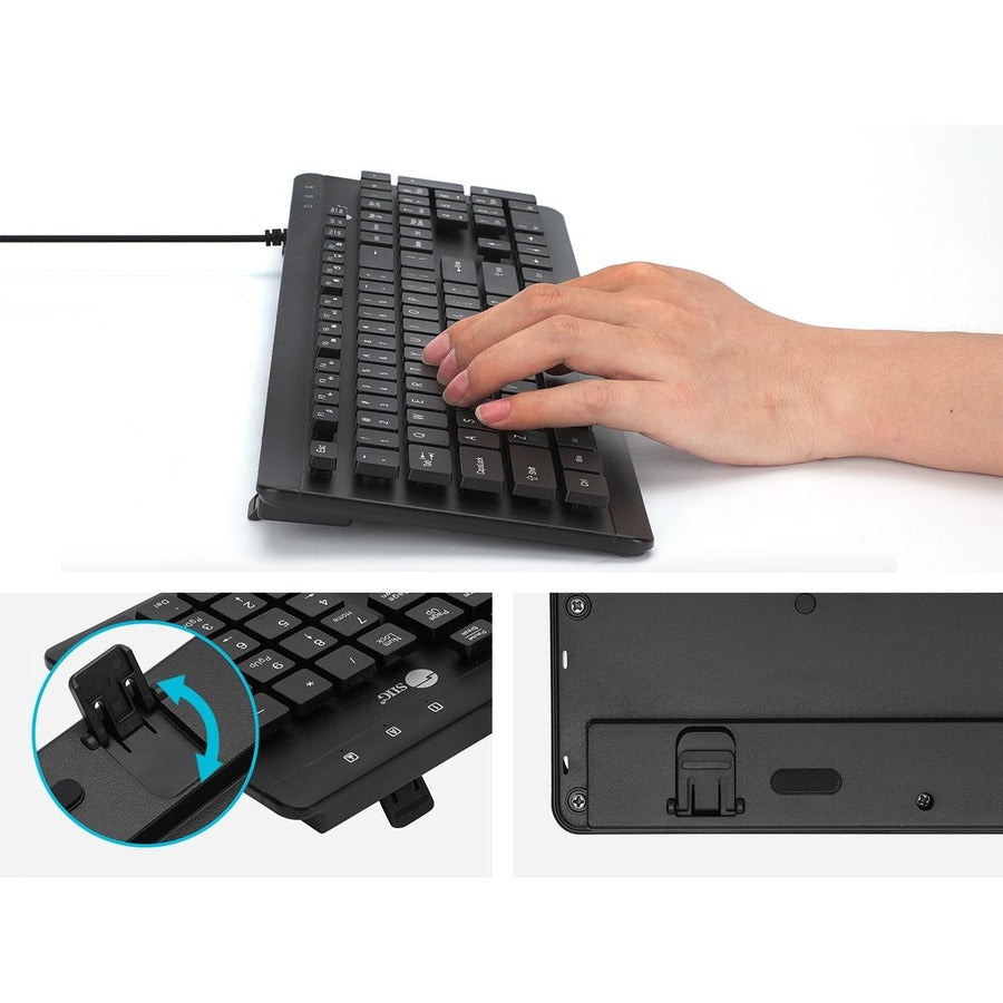 SIIG Industrial Grade Washable & Dustproof USB Multimedia Keyboard JK-US0U11-S1