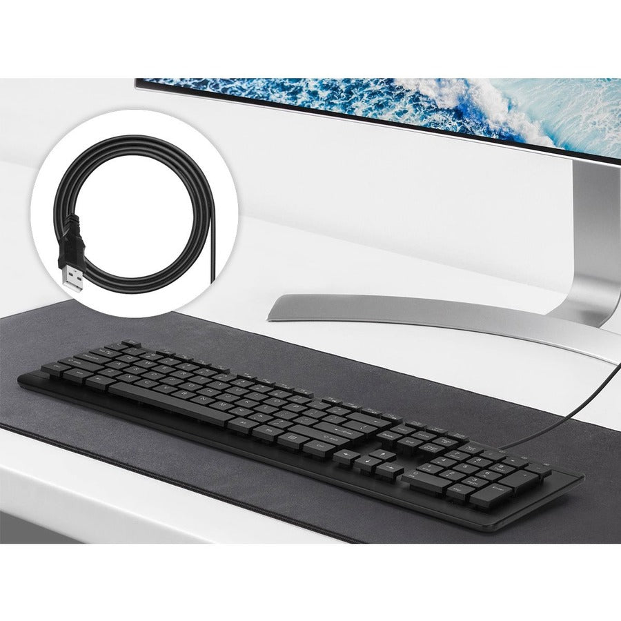 SIIG Industrial Grade Washable & Dustproof USB Multimedia Keyboard JK-US0U11-S1