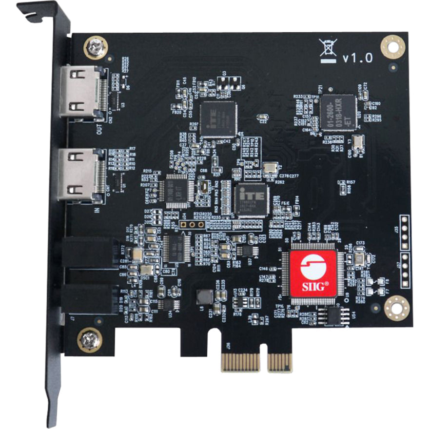 SIIG Live Game HDMI Capture PCIe Card - Professional Streaming & Recording | Tecisoft CE-H25111-S1